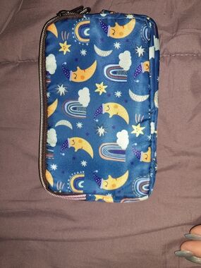 Blue Moon & Rainbow Zipper Pouch